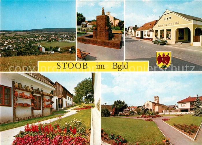 Stoob Panorama Markt Stoob Keramischer Springbrunnen Ortsmotiv Toepferhaus Haupt