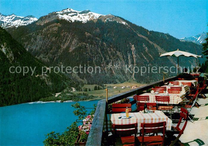 Haller Tirol Blick vom Berggasthaus Adlerhorst auf Haldensee