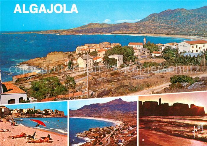 Algajola Ville et sa Plage Vue generale Coucher