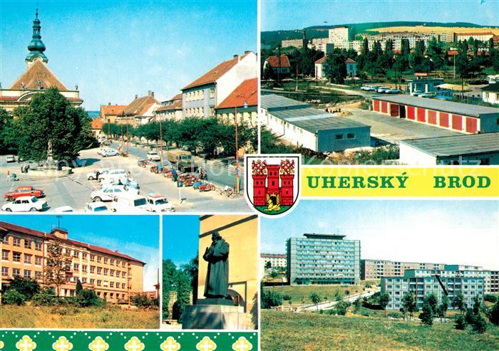 Uhersky Brod Namesti Miru Sidliste Vinohrady Zakladni devitileta skola Pomnik Ko