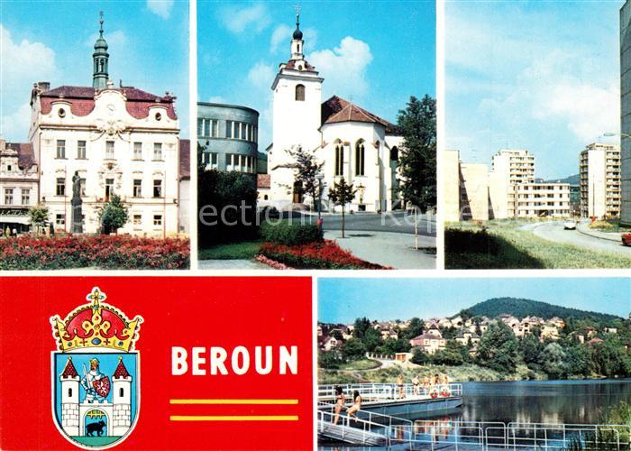 Beroun Radnice kostel sv Jakuba sidliste Hlinky plovarna a Cerny Vrisek