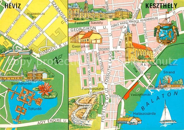 Heviz und Keszthely Stadtplan