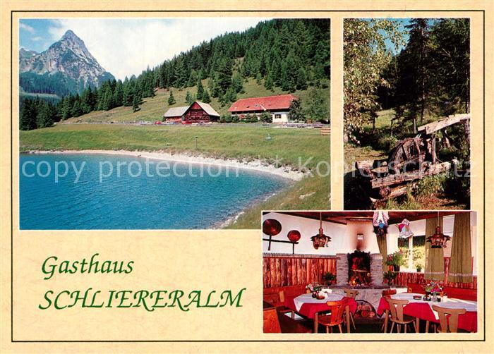 Zederhaus Gasthaus Schliereralm Gaststube Wasserrad