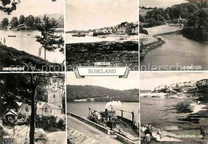 Roseland St Just Creek St Mawes Place Manor St Just Church King Harry Ferry Port