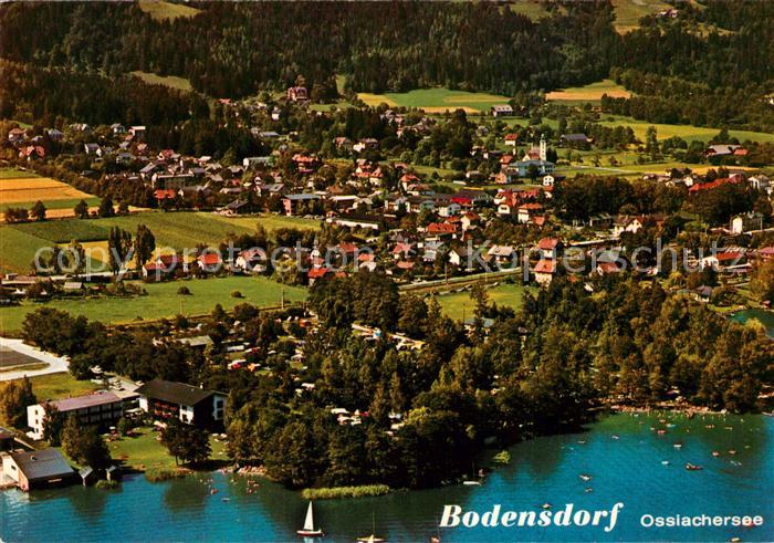 Bodensdorf Ossiacher See Fliegeraufnahme Camping Glaser