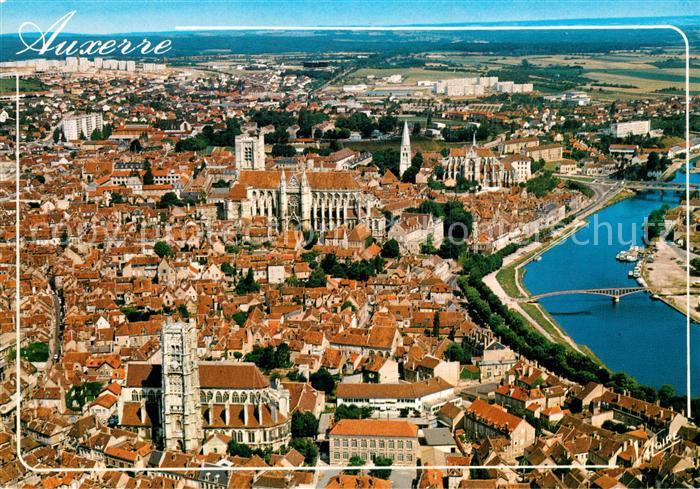 Auxerre Fliegeraufnahme Eglise Saint-Pierre-en-Vallee