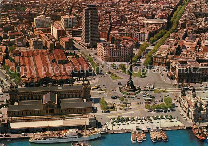 Barcelona Cataluna Puerta de la Paz Fliegeraufnahme