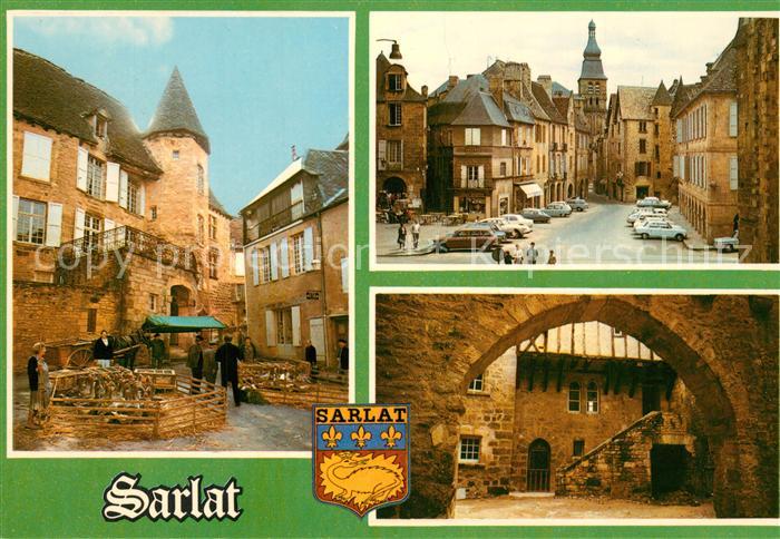 Sarlat-la-Caneda Place de la Liberte Marche