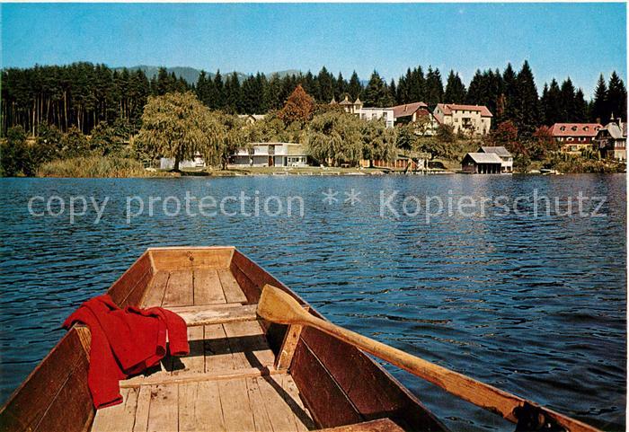 Kaernten Gasthaus Pension Magdalenensee Holzboot