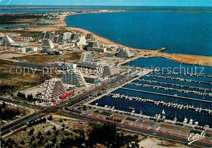 La Grande-Motte Fliegeraufnahme Port et Plage Le Grau du Roi