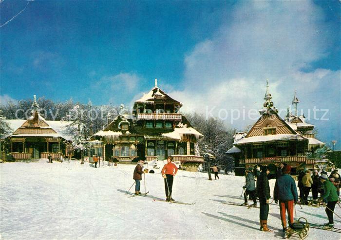 Beskydy Skigebiet Holzbauten in Pustevny