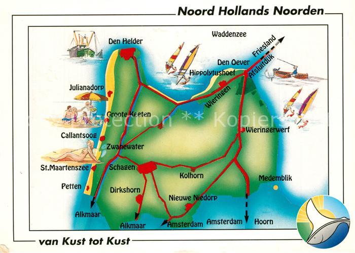 Niederlande Hollaendischer Norden Lageplan