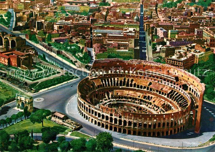 Roma Rom Fliegeraufnahme Il Colosseo