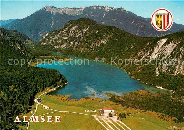 Almsee Fliegeraufnahme bei Gruenau im Almtal