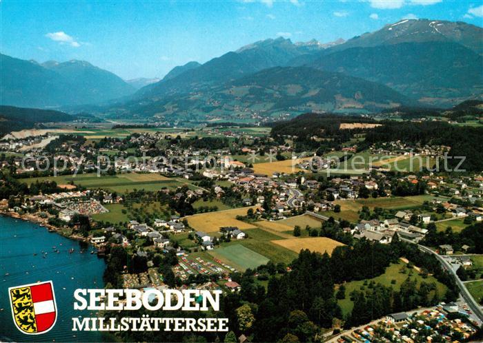Seeboden Millstaettersee Fliegeraufnahme Millstaettersee
