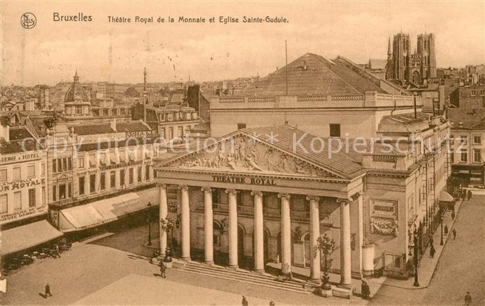 Bruxelles Bruessel Theatre Royal de la Monnale Eglise Sainte Gudule