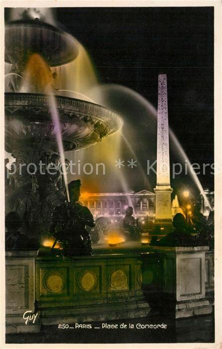 Paris Place de la Concorde Nacht