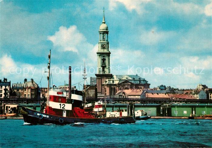 Hamburg Hafen Michaeliskirche