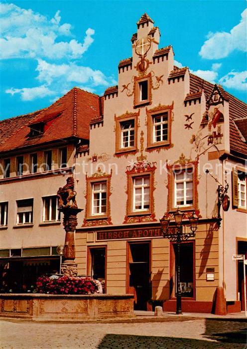 Offenburg Hirsch Apotheke Loewenbrunnen Fischmarkt
