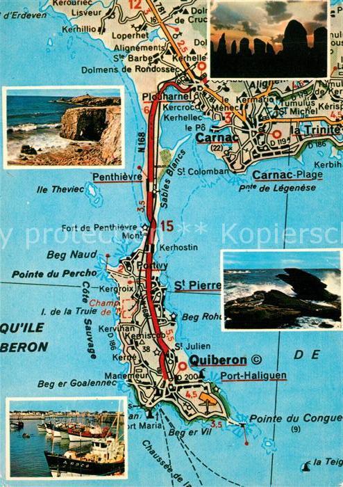 Presqu Ile de Quiberon Panoramakarte