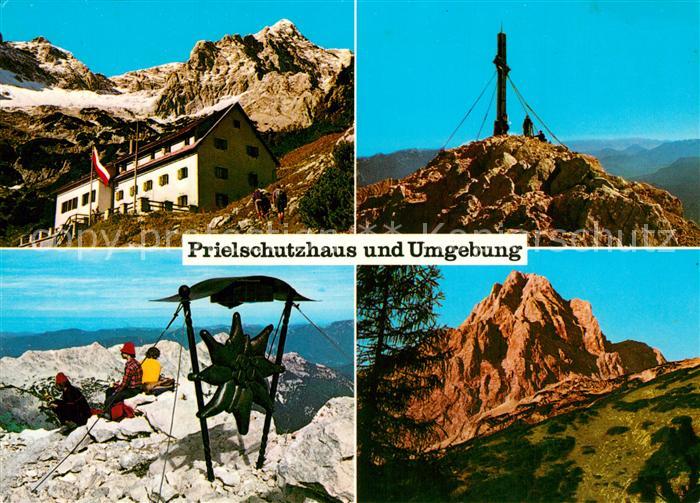 Hinterstoder Tote Gebirge Prielschutzhaus Spitzmauer Gipfelkreuz