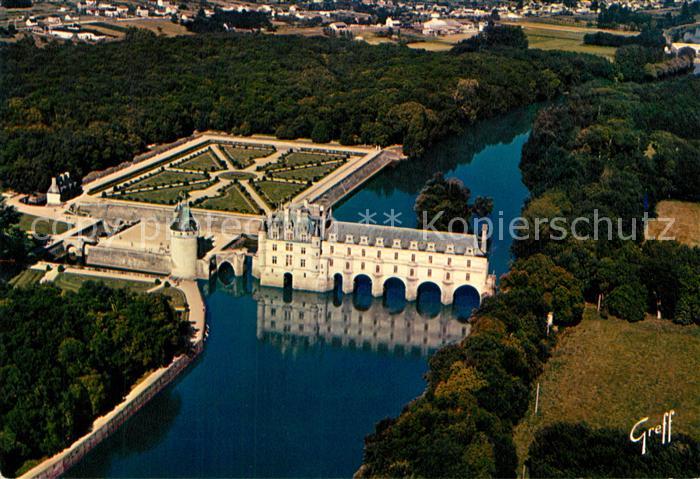 Chenonceaux Indre et Loire Fliegeraufnahme Chauteau