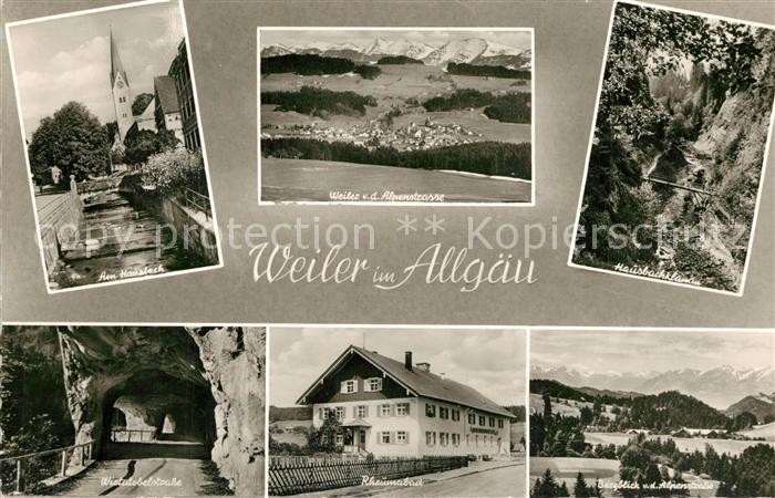 Weiler Allgaeu Am Hausbach Panorama Hausbachklamm Wirtatobelstrasse Rheumabad Be