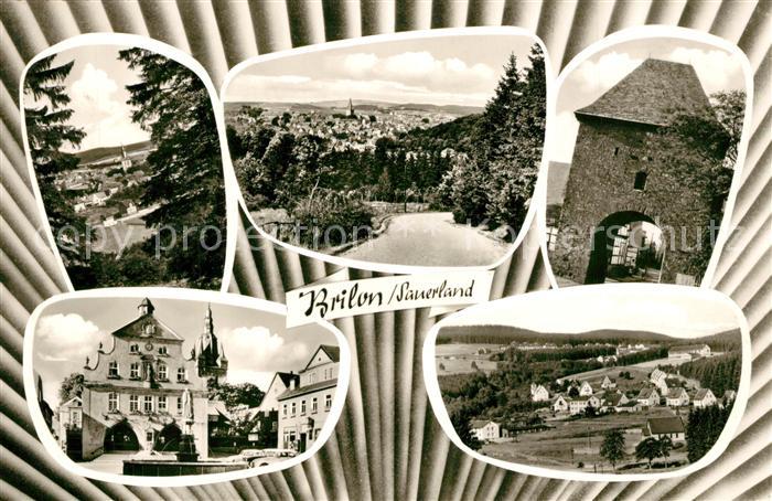 Brilon Teilansichten Panorama Stadttor Rathaus