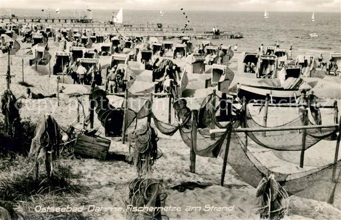 Dahme Ostseebad Fischernetze am Strand