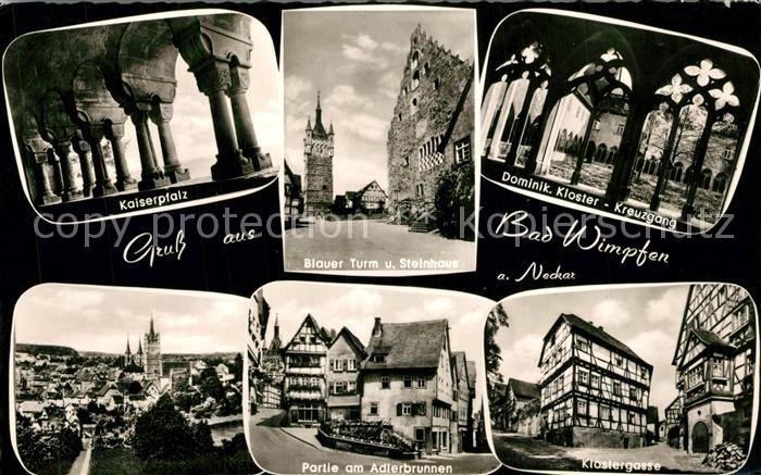 Bad Wimpfen Kaiserpfalz Blauer Turm Steinhaus Dominik Kloster Kreuzgang Adlerbru