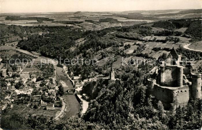Vianden Vue generale aerienne du haut du chateau