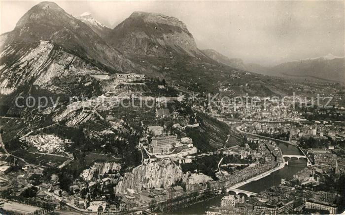 Grenoble Vue generale aerienne Cours de l’Isere le Fort Rabat