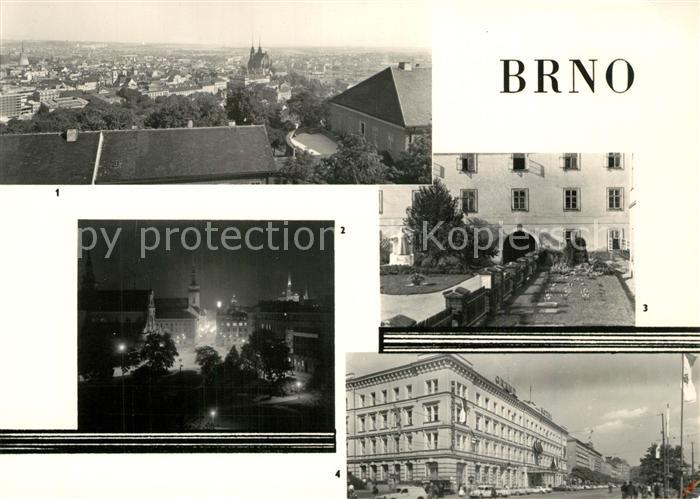 Brno Bruenn Hradu na mesto Rude armady Mendelova pokusna zahradka Hotel Grand