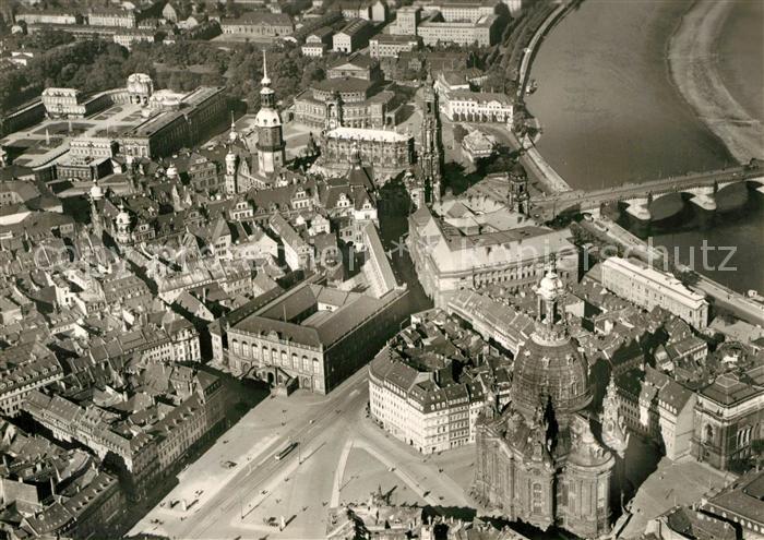 Dresden Fliegeraufnahme mit Neumarkt