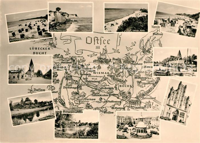 Mecklenburg Gebietskarte Boltenhagen Insel Poel Rerik Kluetz Grevesmuehlen Wisma