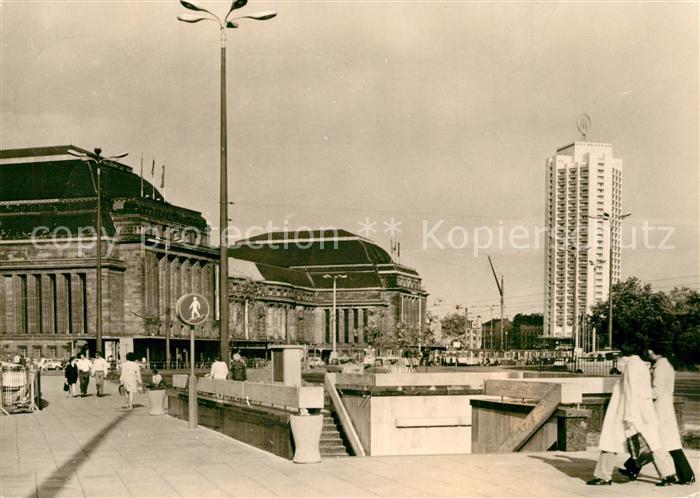 LEIPZIG Sachsen Hauptbahnhof mit Wohnhochhaus Wintergartenstrasse