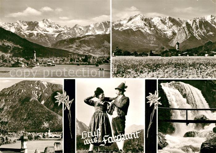 Farchant Panorama Trachten Wasserfall