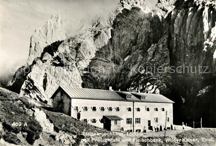 Stripsenjochhaus mit Predigtstuhl und Fleischbank und Wildem Kaiser