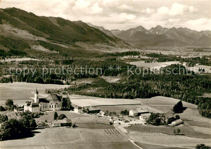 Hohenschwangau Wieskirch Rokokokirche Panorama
