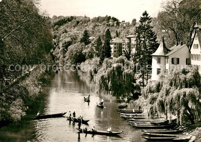 Tuebingen Neckarpartie mit Hoelderlinturm