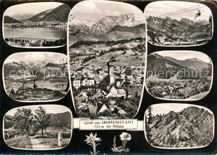 Immenstadt Allgaeu Fliegeraufnahmen Buehl am Alpsee Mittaggipfel Kalvarienberg S