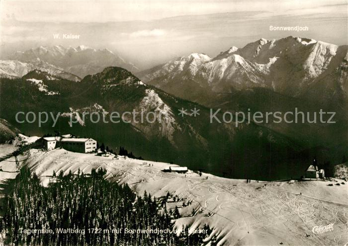 Tegernsee Wallberg mit Schwendjoch und Kaiser