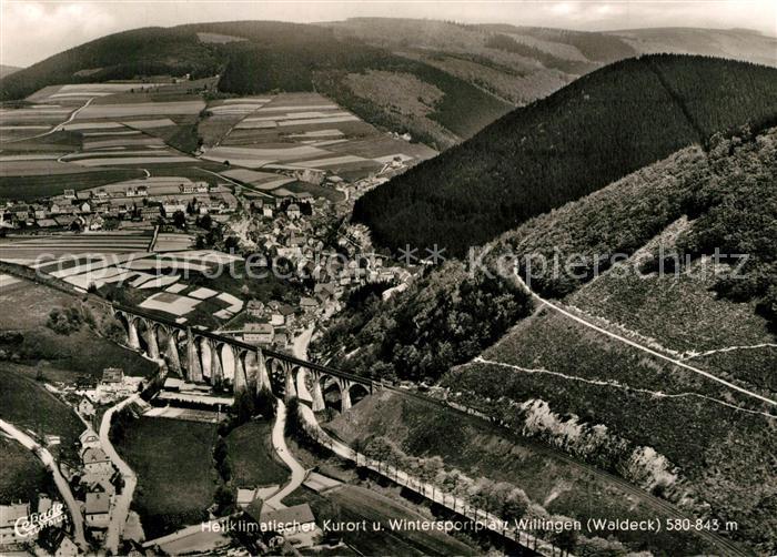 Willingen Sauerland Fliegeraufnahme Hotel Pension Schloemer Viadukt
