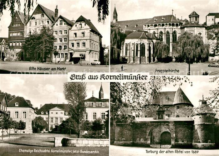 Kornelimuenster Markt Propsteikirche Torburg der alten Abtei von 1687 Ehemalige