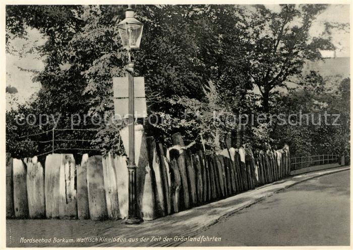 Borkum Walfisch Kinnladen aus der Zeit der Groenlandfahrten