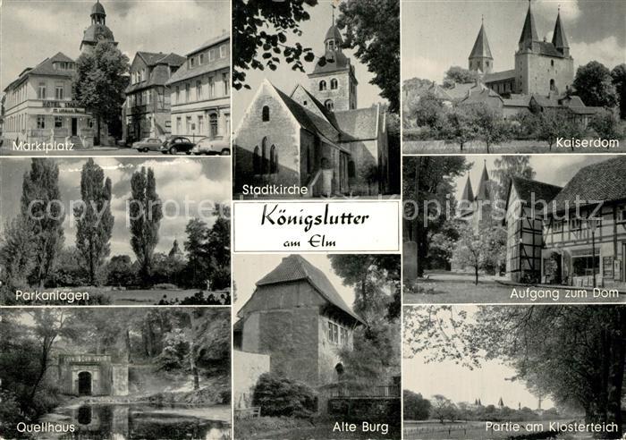 Koenigslutter Elm Marktplatz Kaiserdom Klosterteich Alte-Burg Quellhaus Park