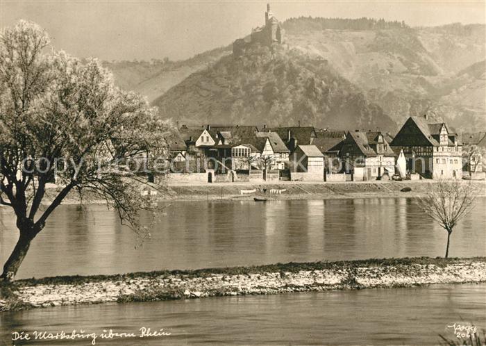 Marksburg Rheinpartie mit Burg