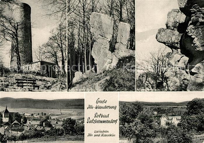 Salzhemmendorf Aussichtsturm Adam und Evas Moenchenstein Ithe Kurhaus