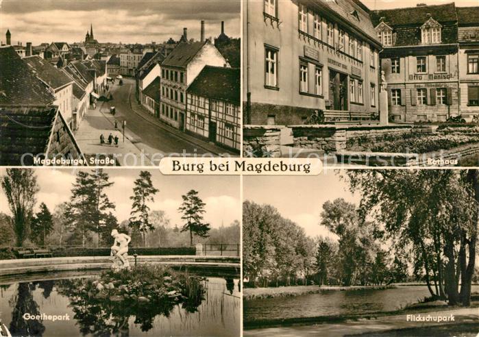 Burg Magdeburg Magdeburger Strasse Rathaus Flickschupark Goethepark