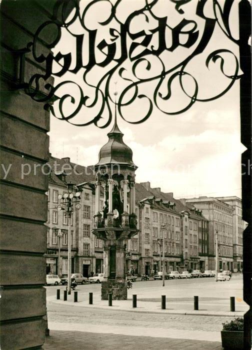 Magdeburg Blick vom Rathaus zum Magdeburger Reiter